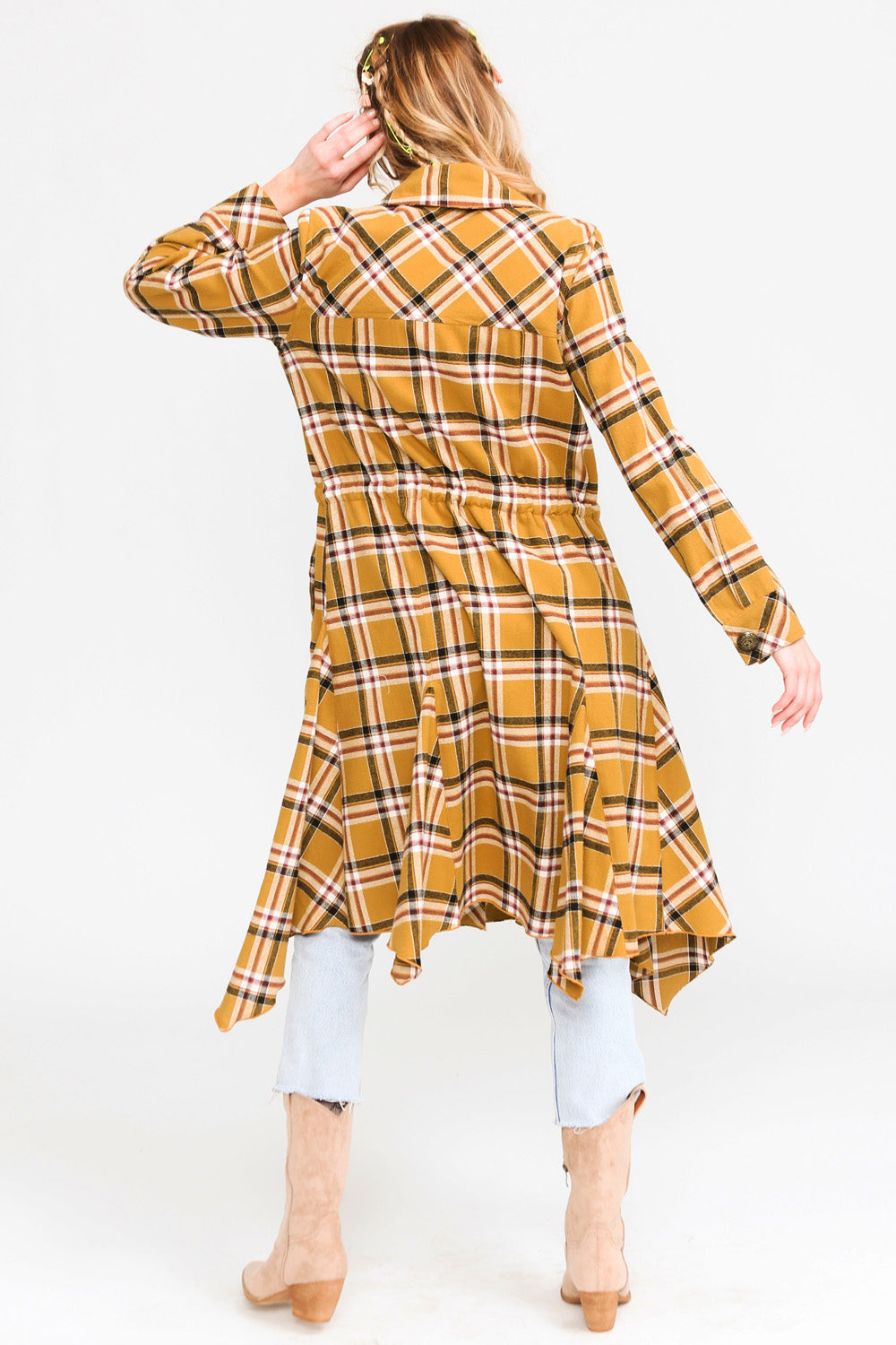 Coco Plaid Trench Coat - La De Da