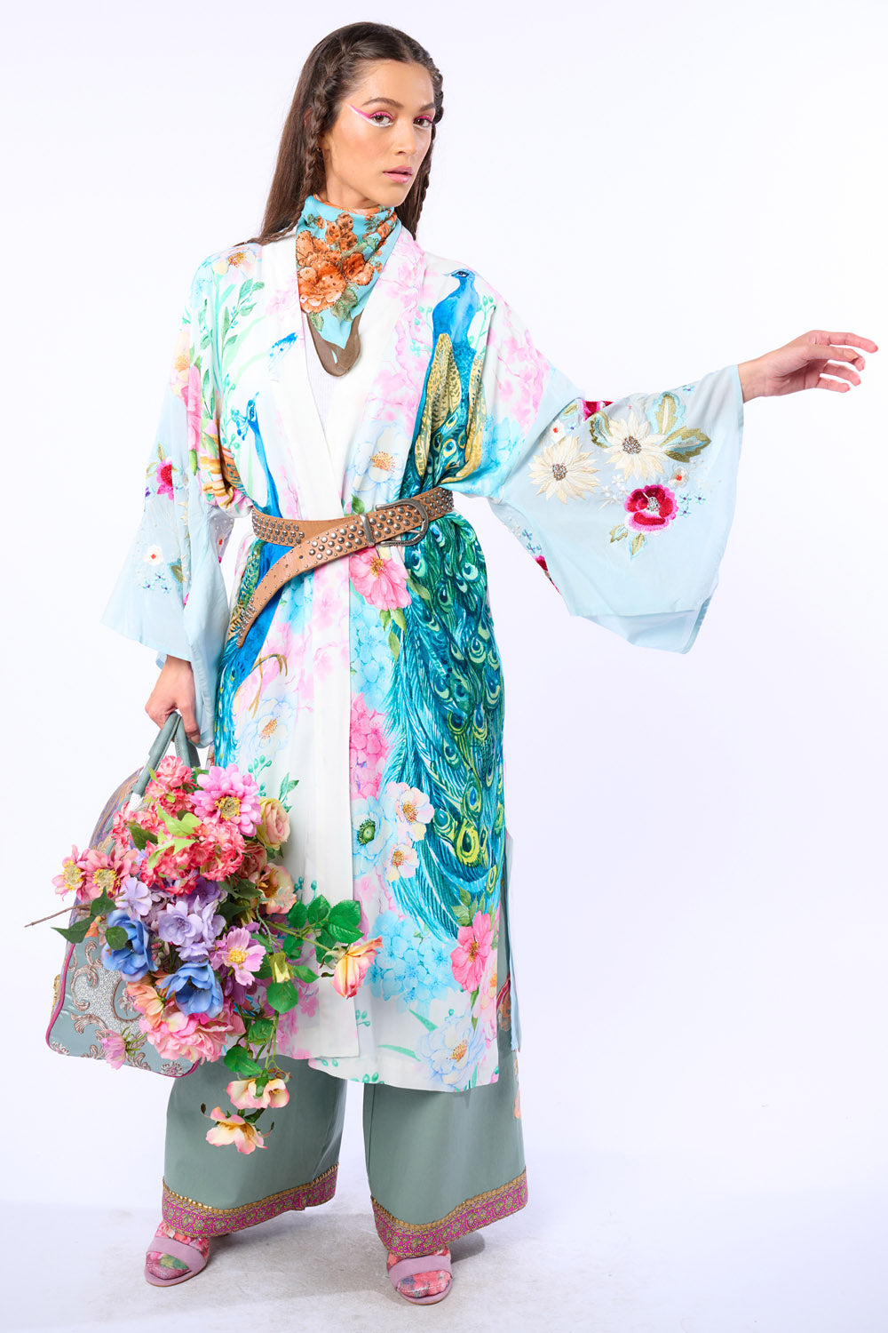 Morning Glory Kimono - White