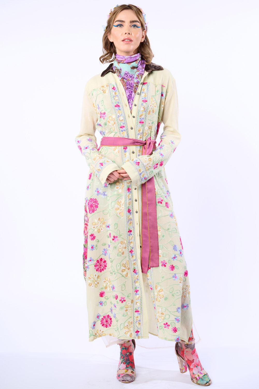 Cardellia Maxi Duster - Pastel Sage