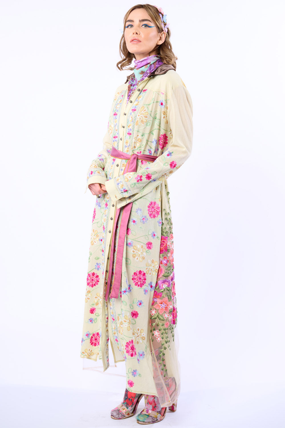 Cardellia Maxi Duster - Pastel Sage