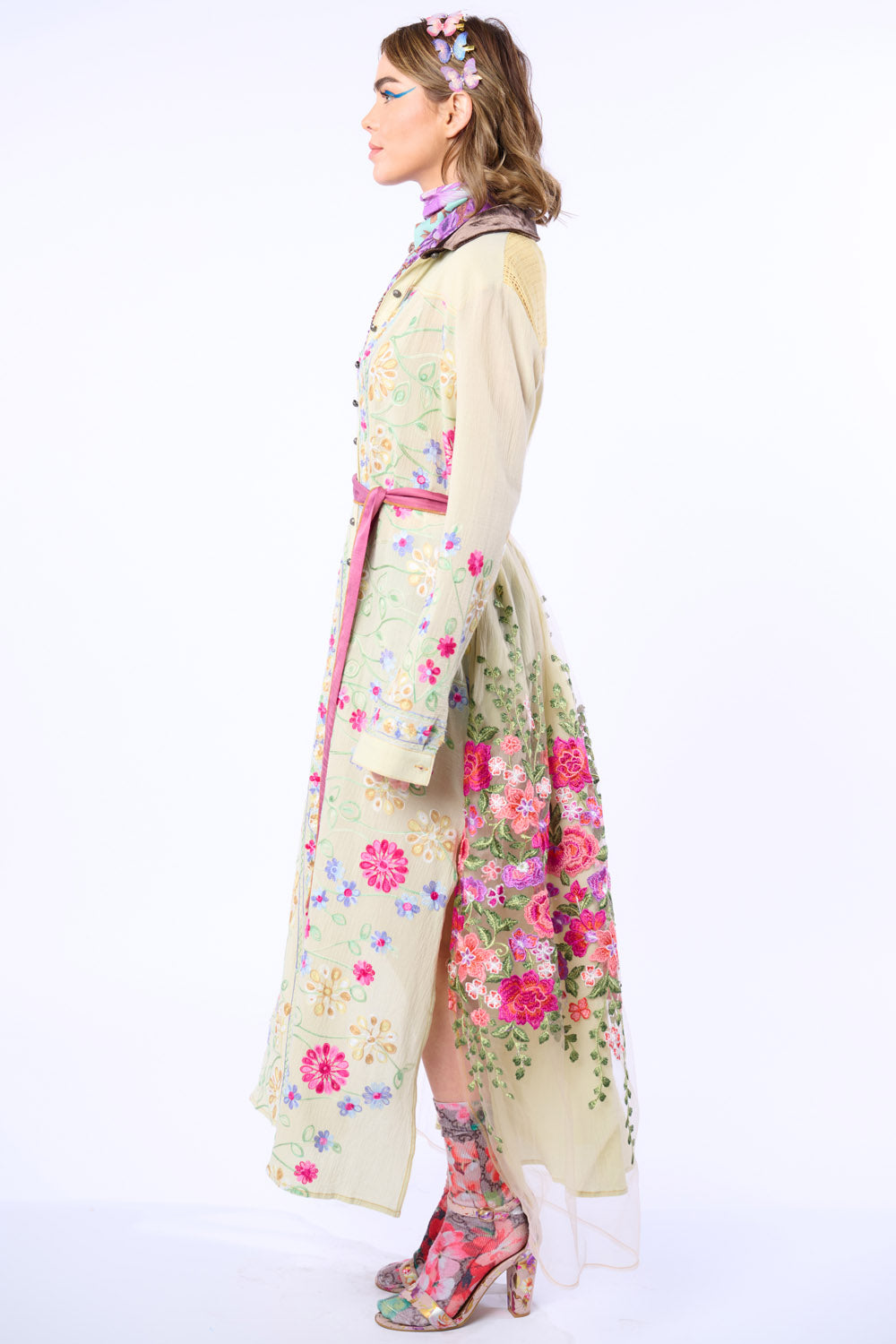Cardellia Maxi Duster - Pastel Sage
