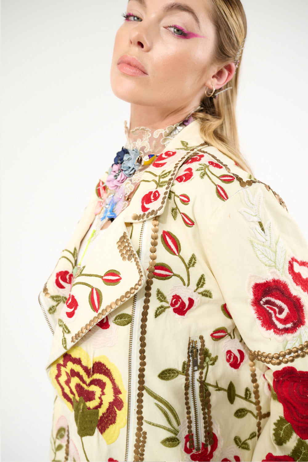 Carmen Embroidered Jacket - Ivory