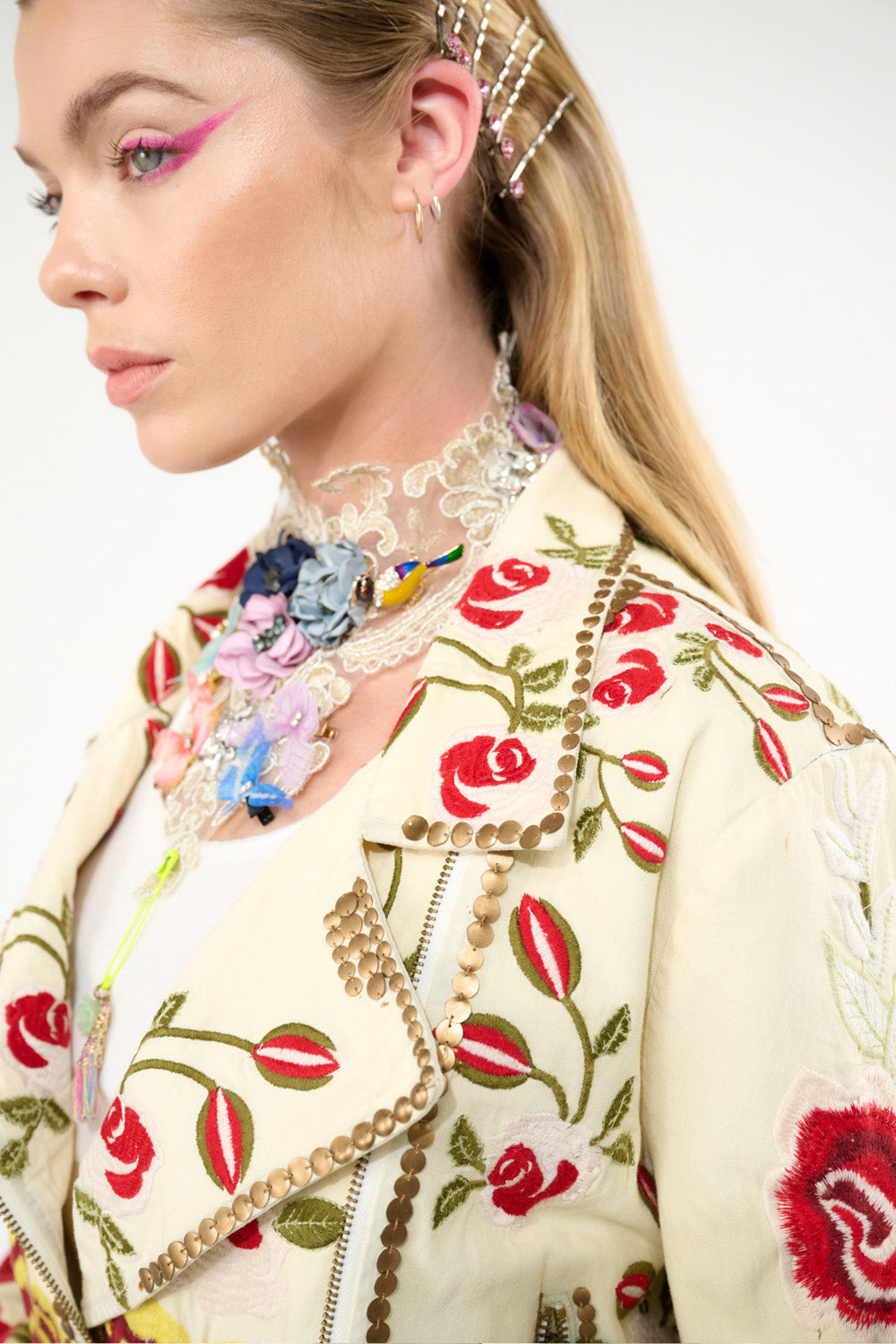 Carmen Embroidered Jacket - Ivory