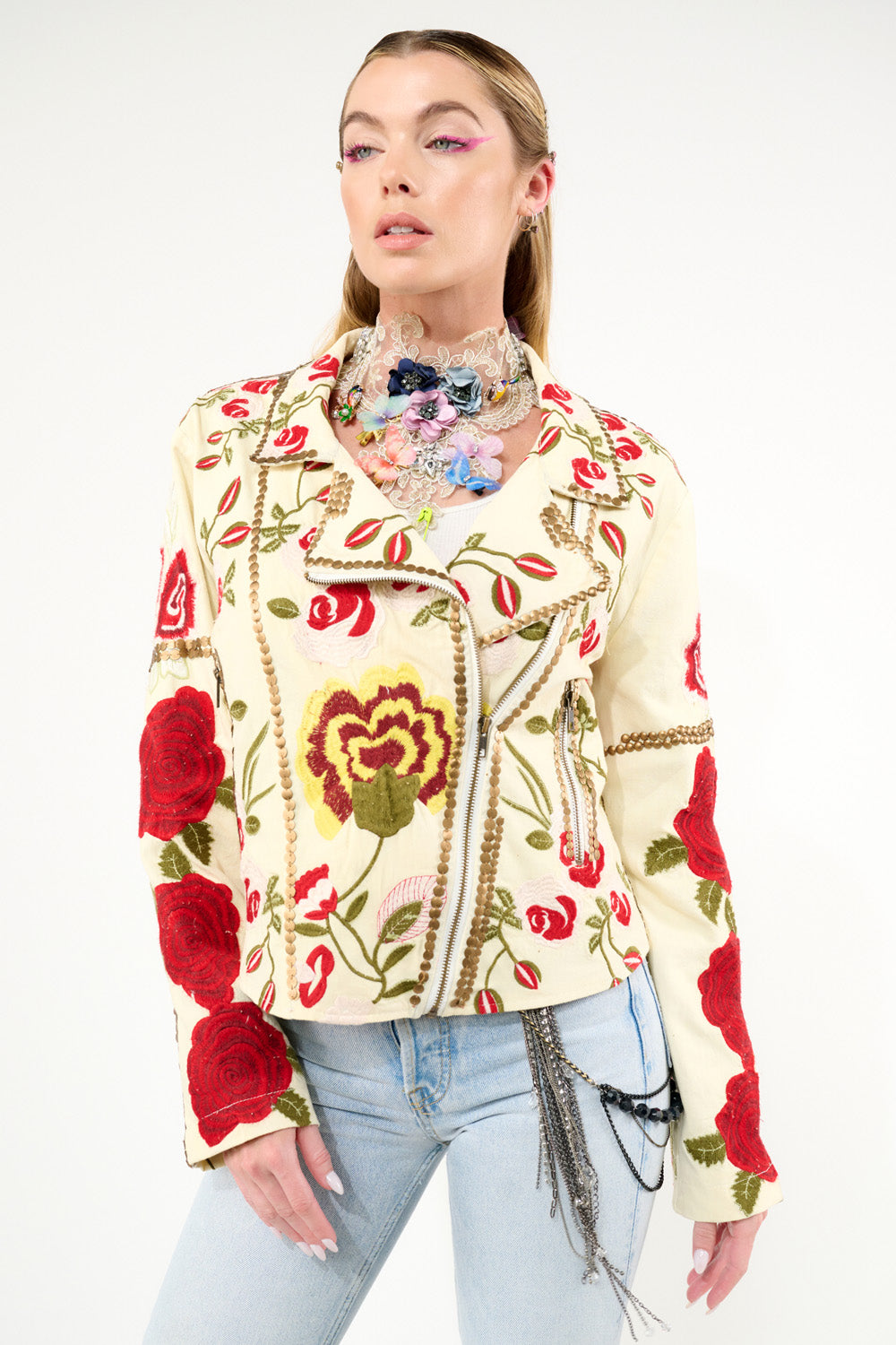 Carmen Embroidered Jacket - Ivory