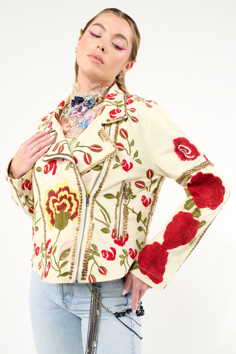 Carmen Embroidered Jacket - Ivory