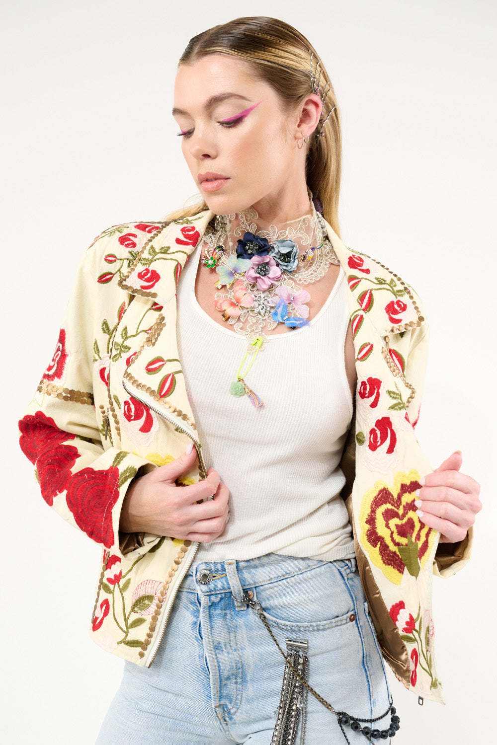 Carmen Embroidered Jacket - Ivory
