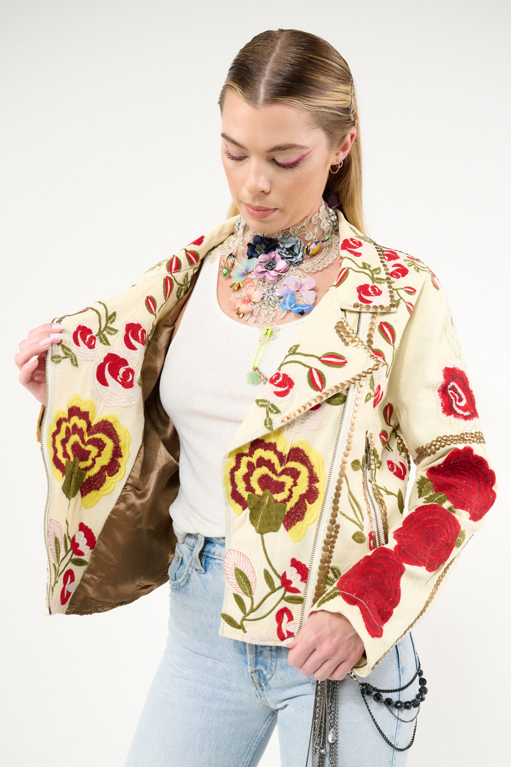 Carmen Embroidered Jacket - Ivory