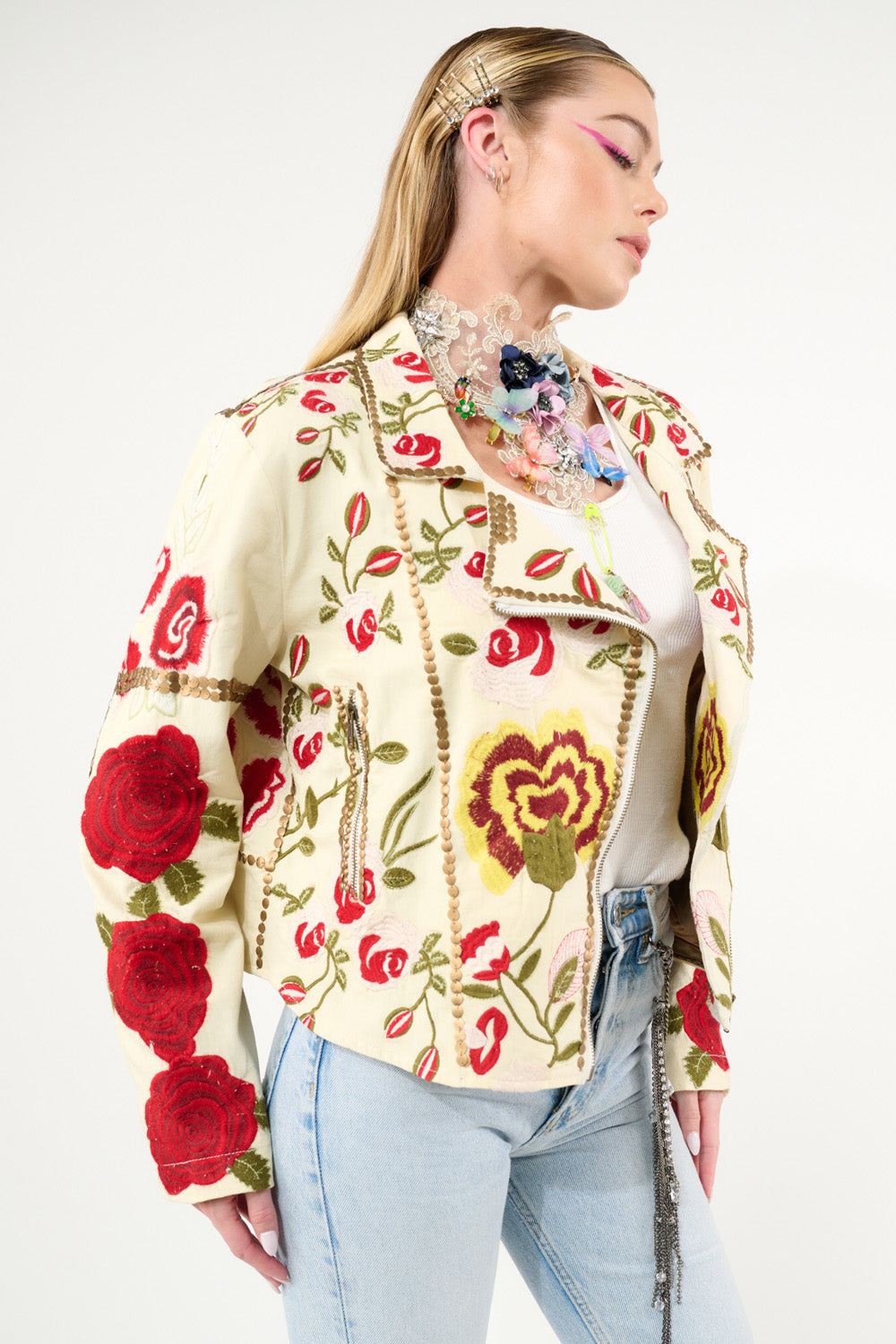 Carmen Embroidered Jacket - Ivory