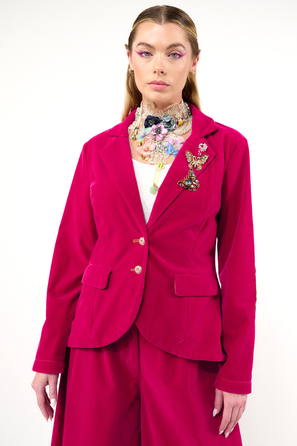 Jovie Blazer - Fuchsia