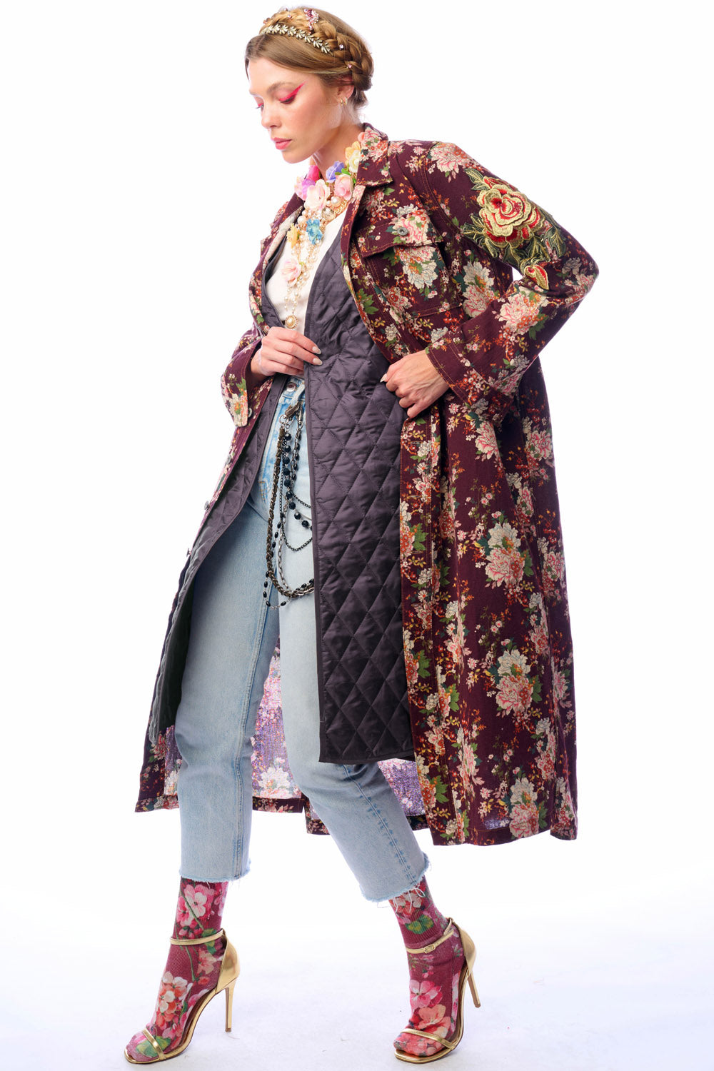 Cara Delvinge Coat - Vintage Burgundy