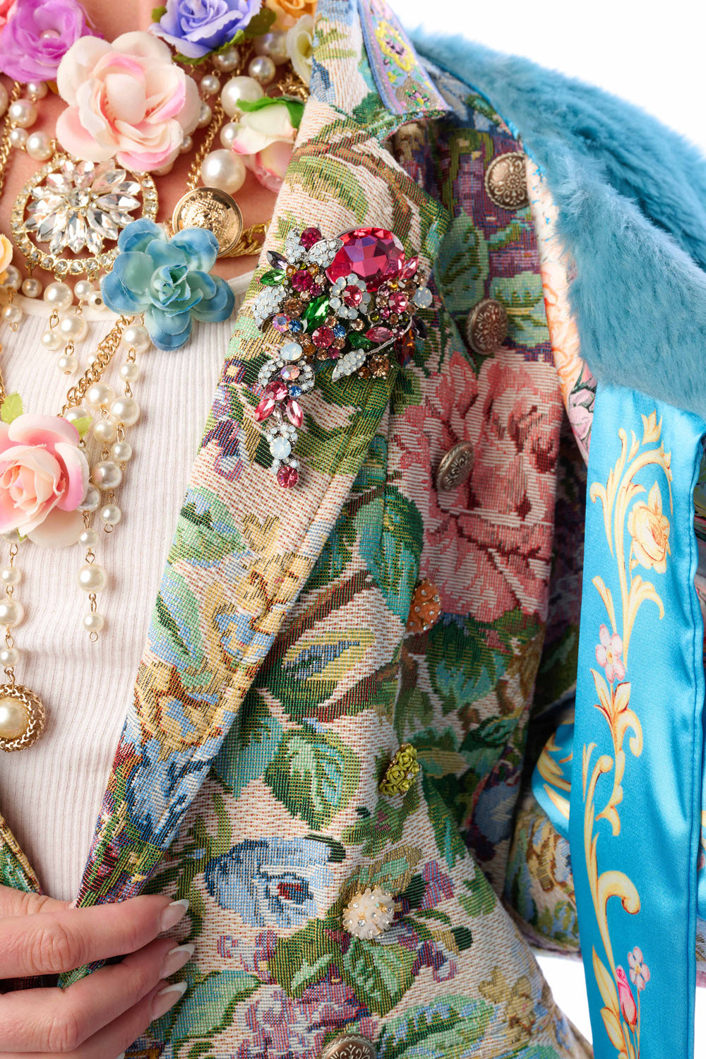 London Coat - Beige Floral