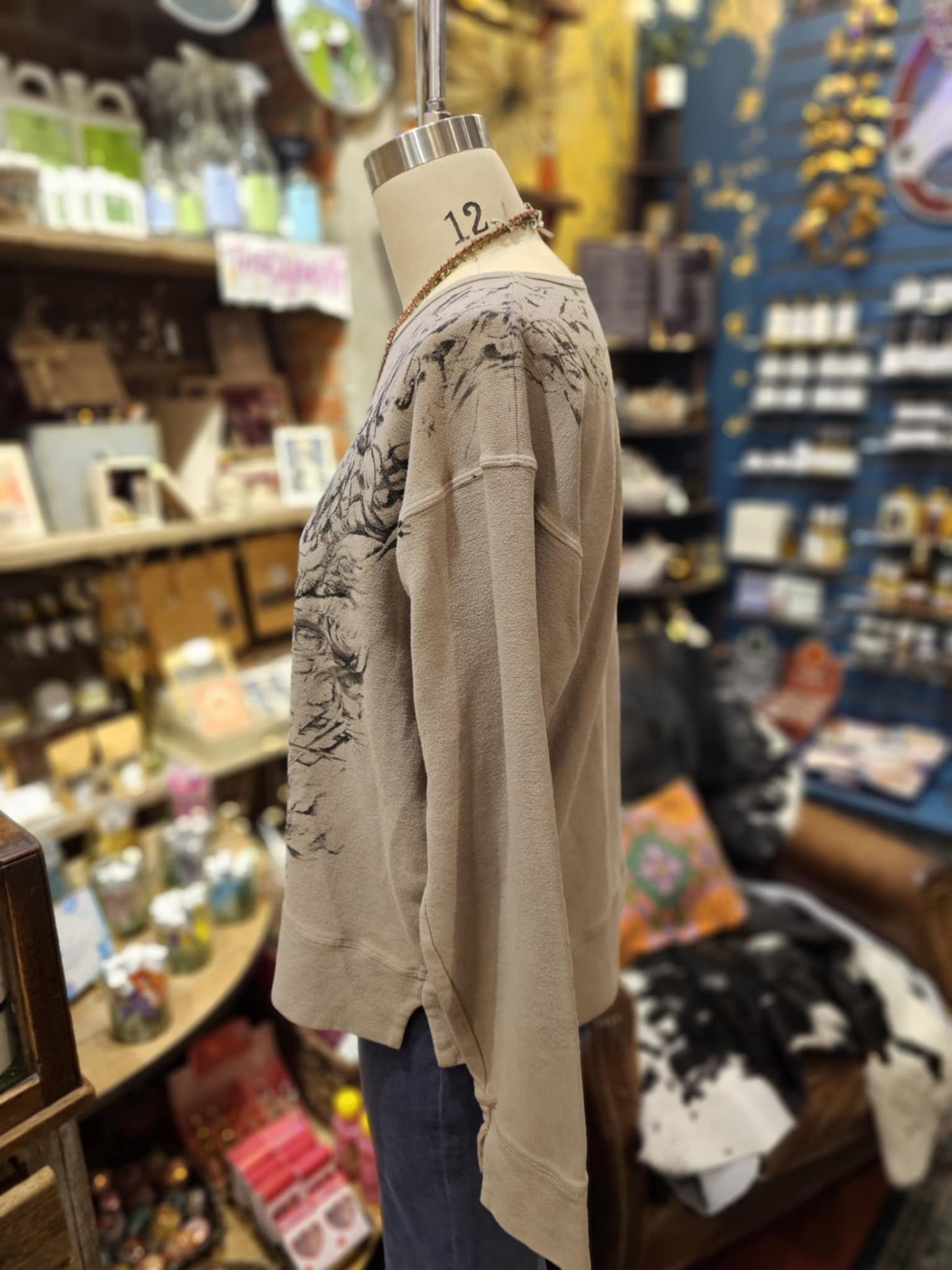 Painted Prairie Cotton Cropped Sweatshirt -Toobz Muir / Vanessa Lemen*