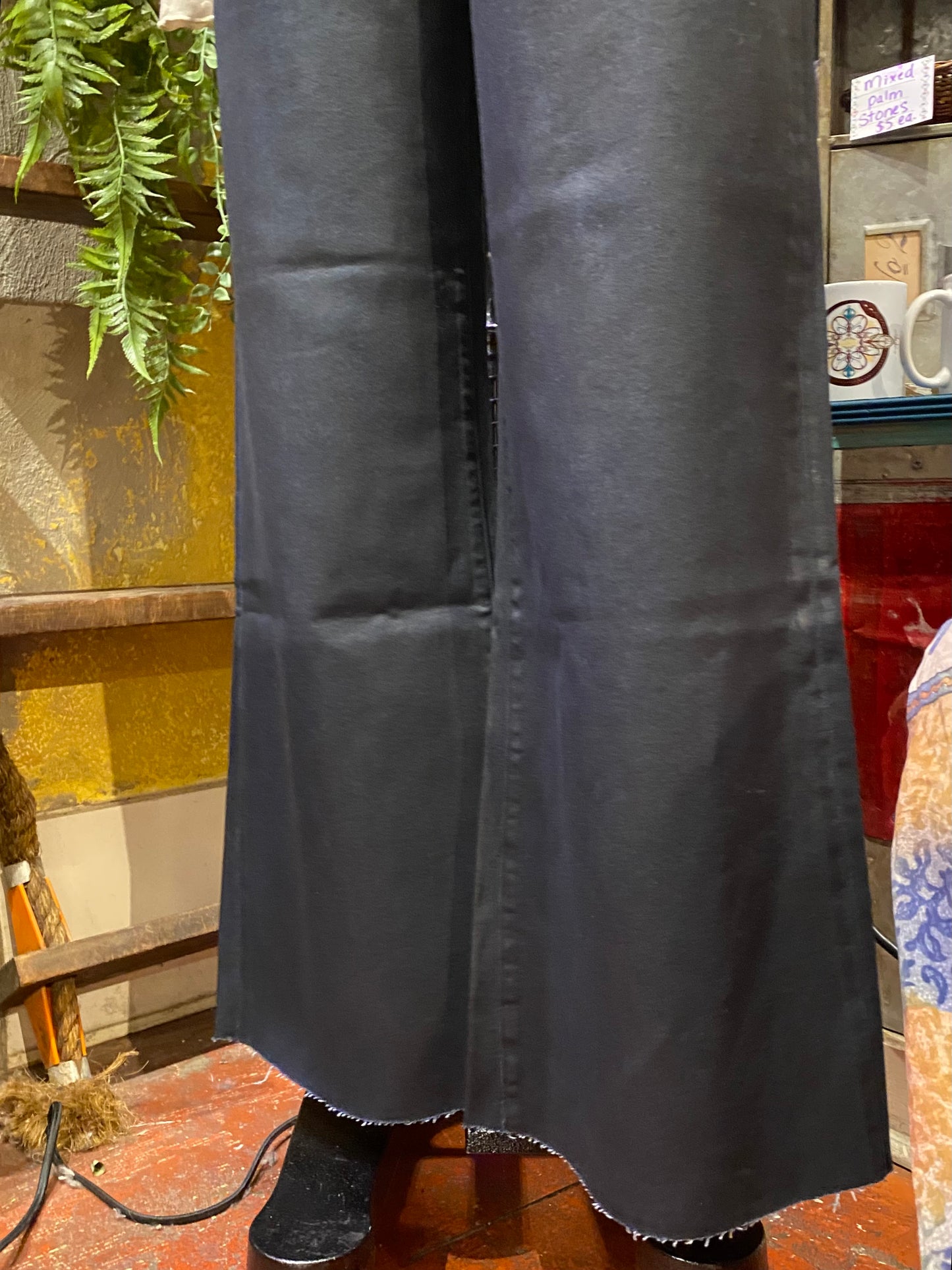 Fiona Wide Leg Jean - Denim Paint