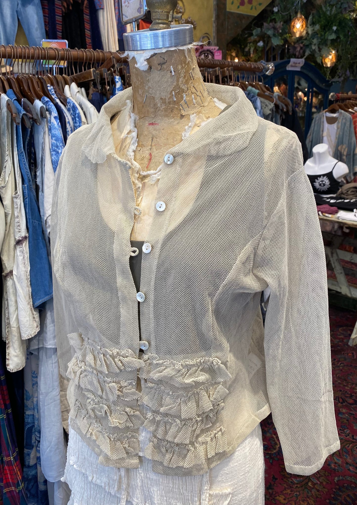 Artsy Mesh Jacket - Natural