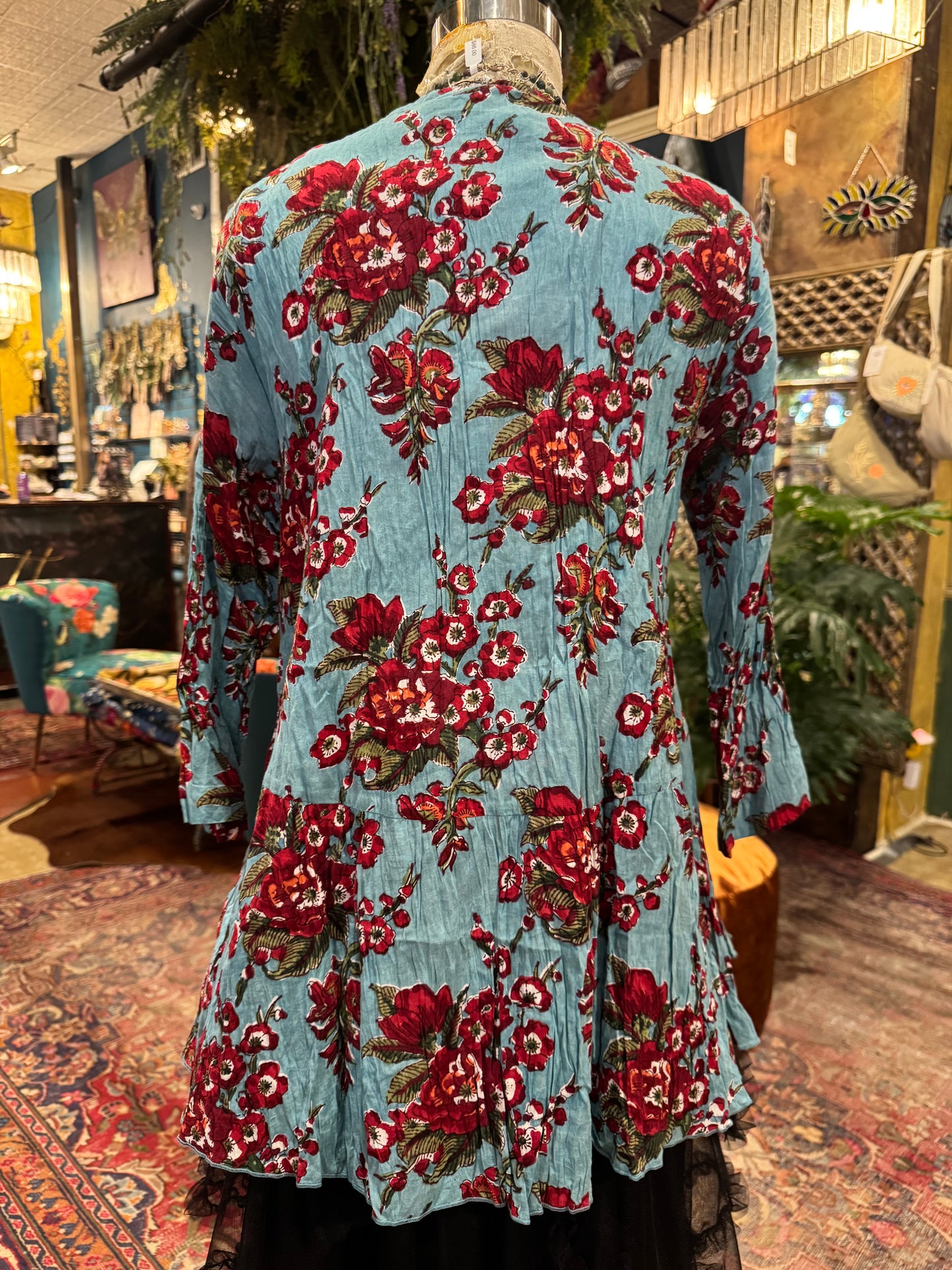 Maya Shrug, 3/4 Sleeve - Passion Flower