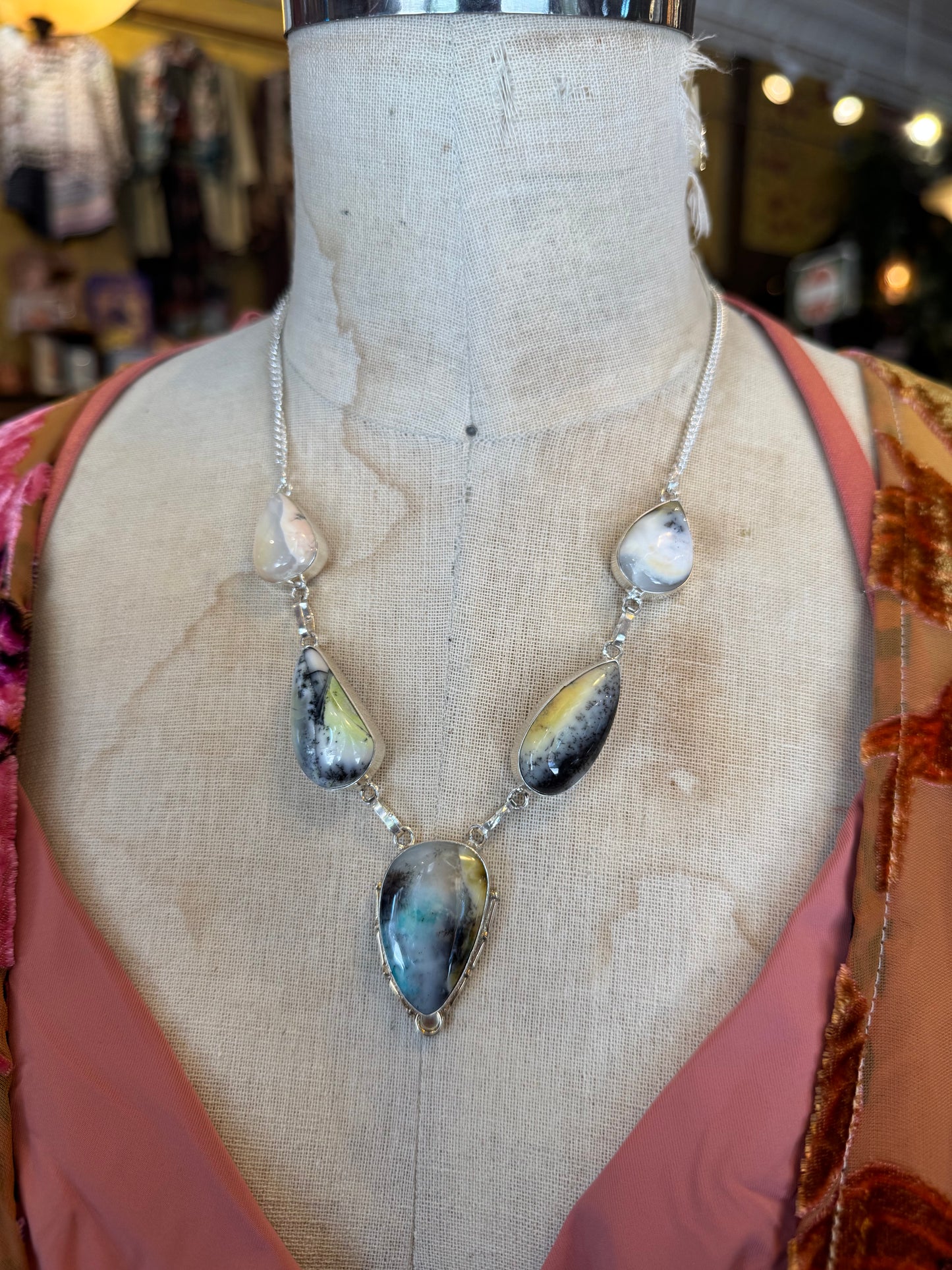 Dendritic Moss Agate Necklace