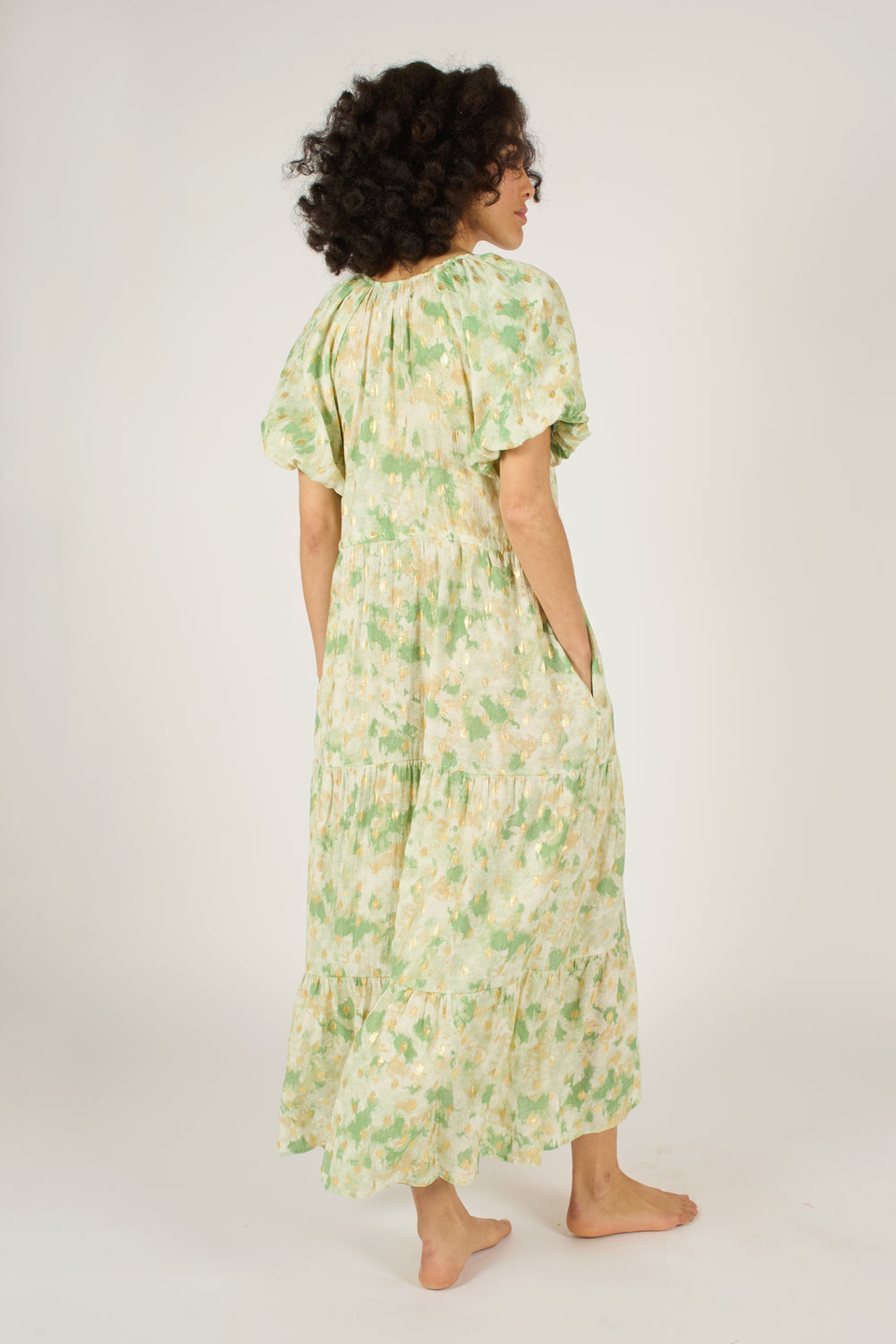 Sandie Dress - Gold Rush Green