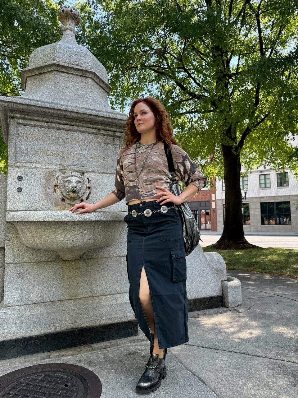 Tri Maxi Skirt - Licorice3