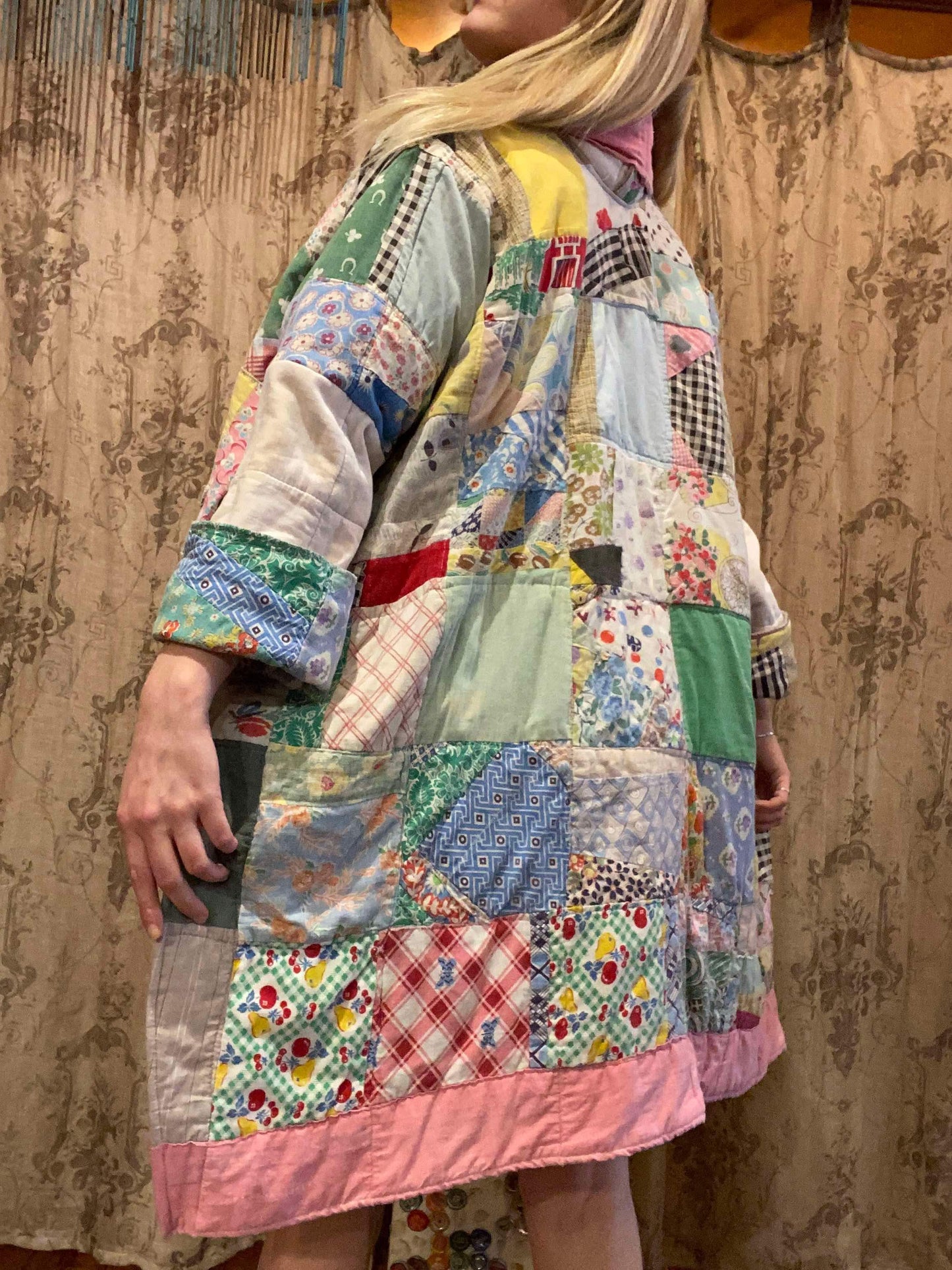 OOAK Handmade Upcycled Hi Lo Quilt Coat - Kadence*