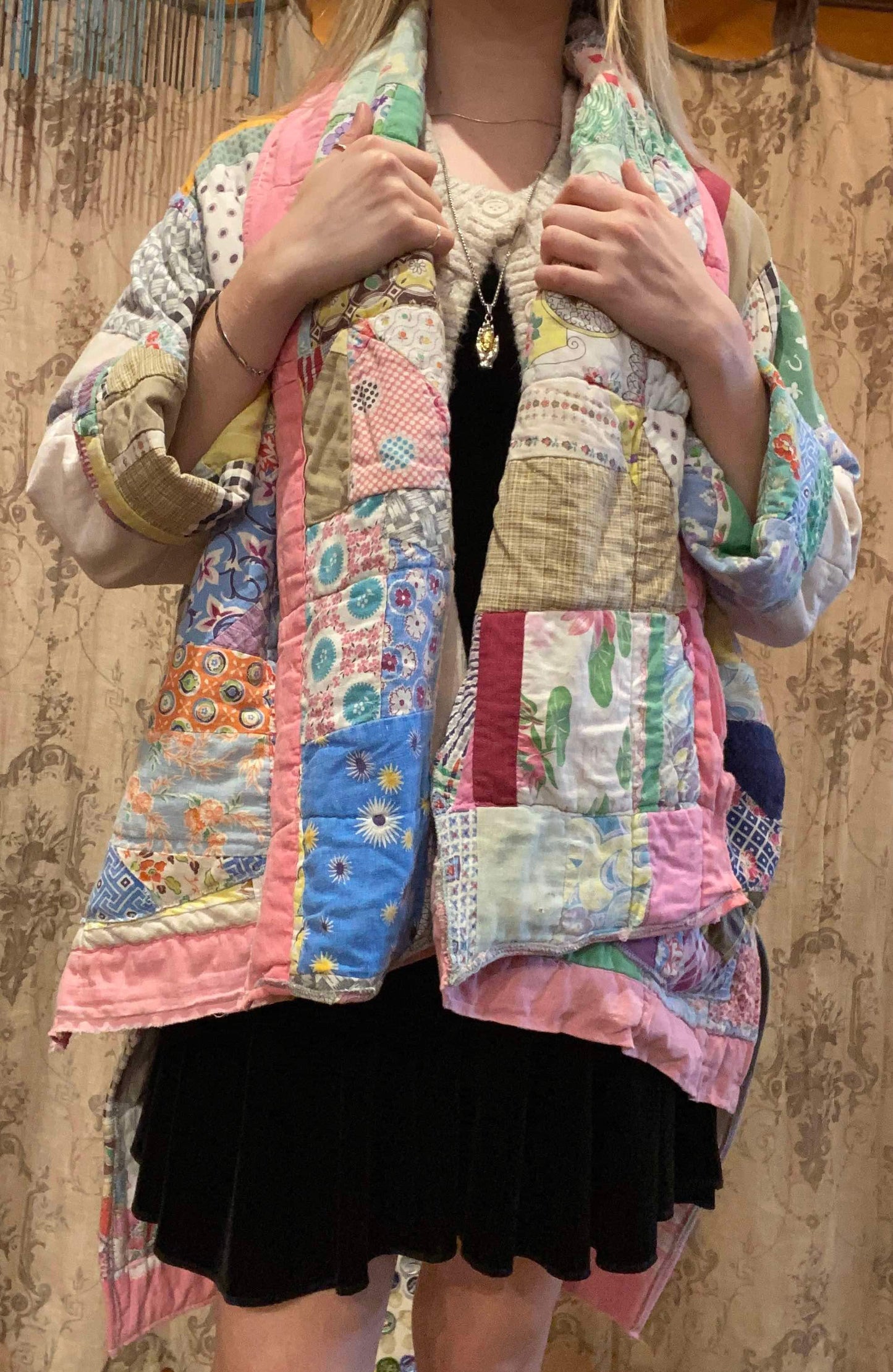 OOAK Handmade Upcycled Hi Lo Quilt Coat - Kadence*