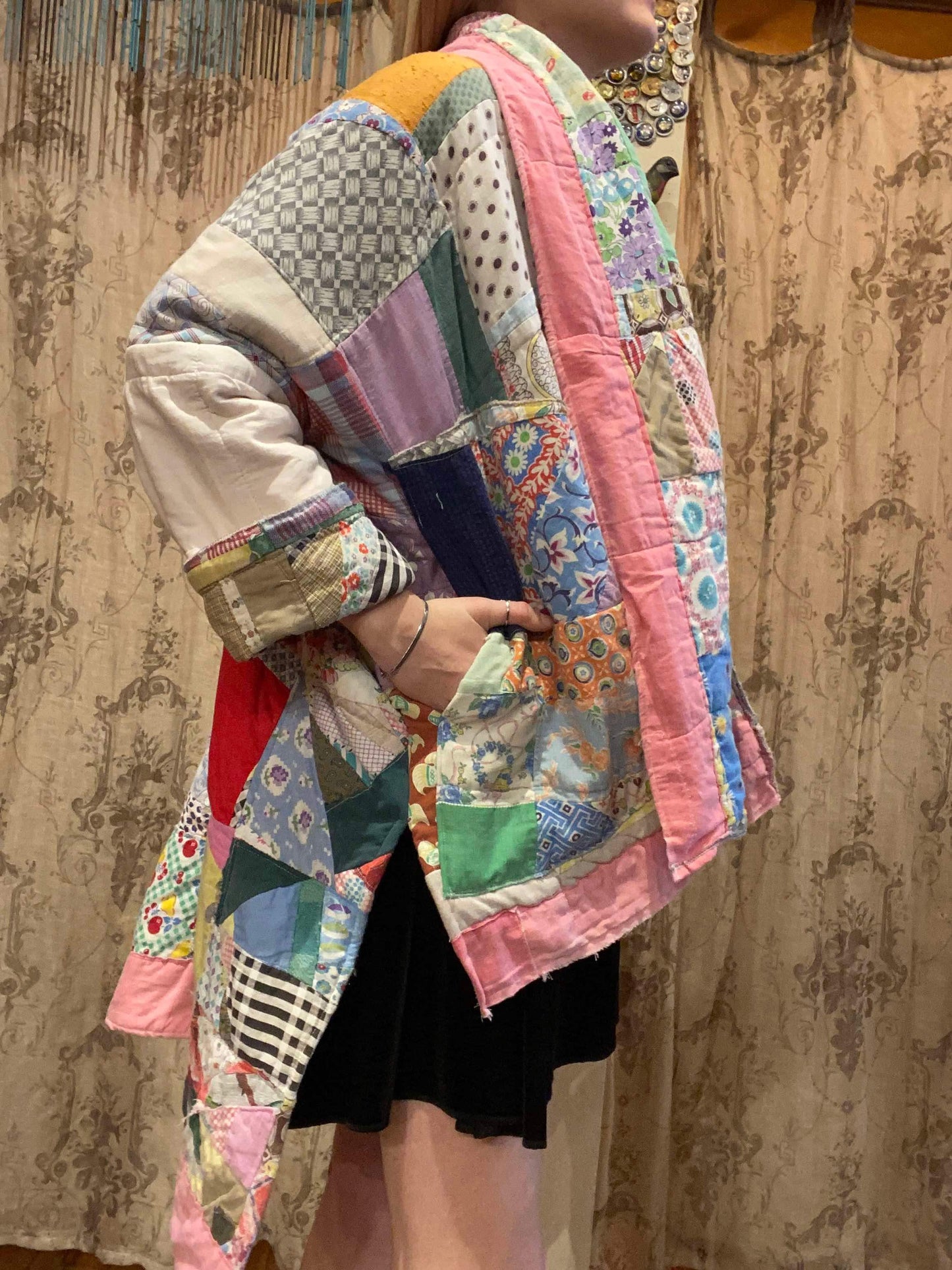 OOAK Handmade Upcycled Hi Lo Quilt Coat - Kadence*