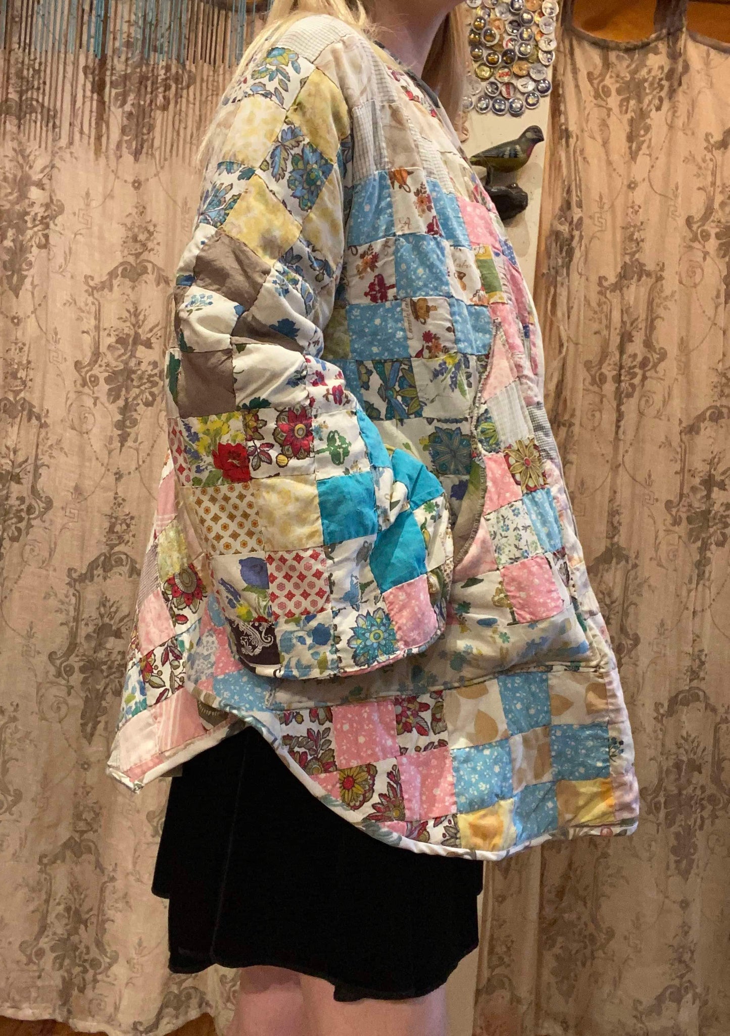 OOAK Handmade Upcycled Quilt Coat - Cosmo*