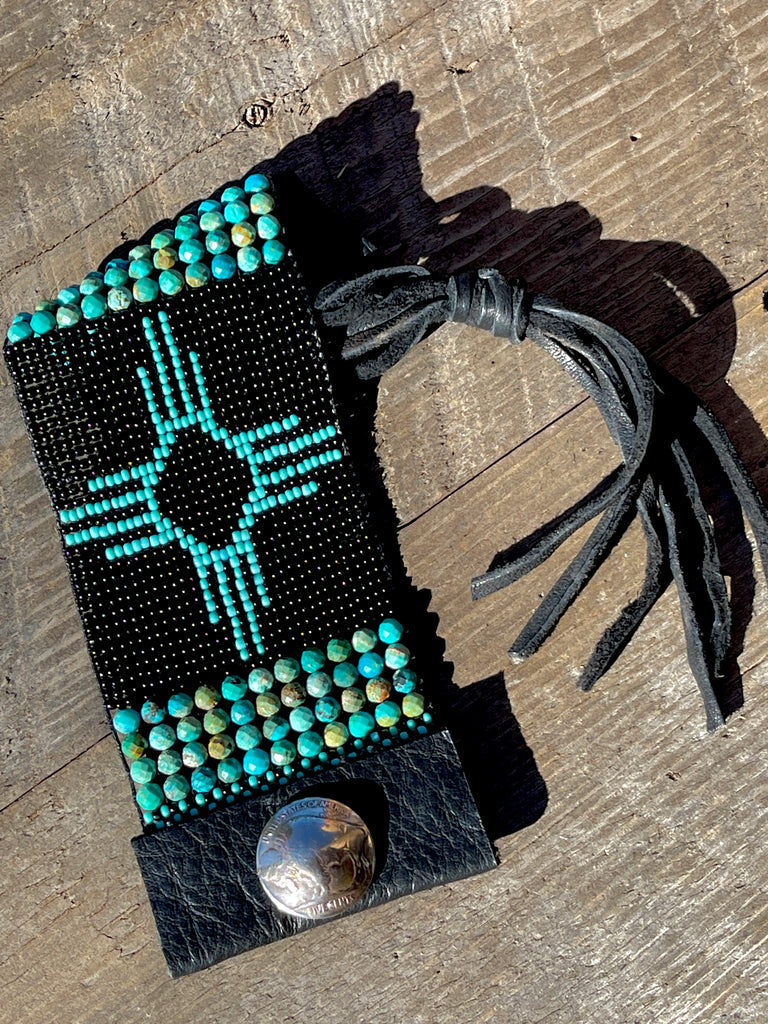 ZIA Southwestern Turquoise Cuff Bracelet - La De Da