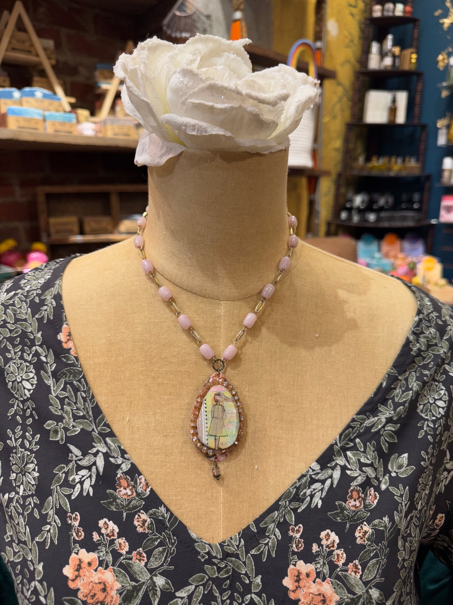 Duck Girl Necklace (Pink)*