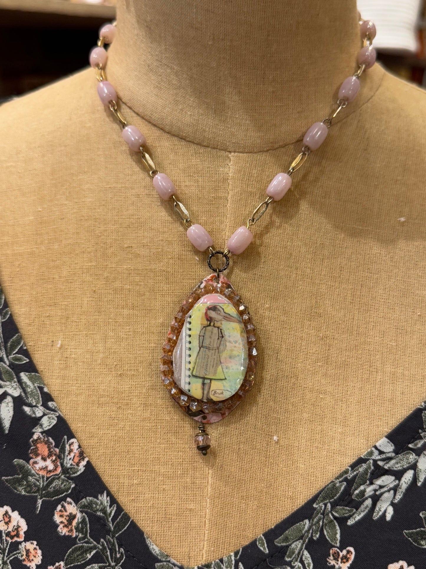 Duck Girl Necklace (Pink)*