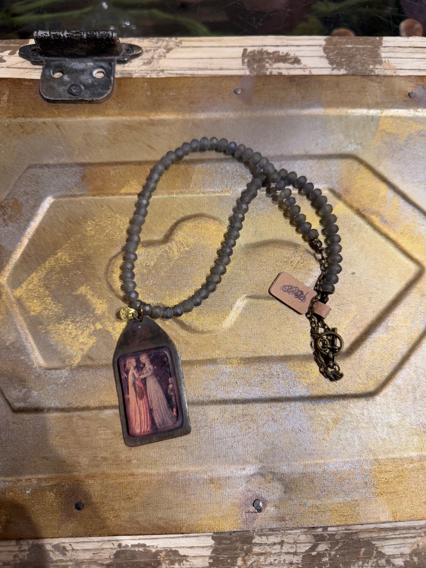 2 Ladies With Citrine Facet Drop Necklace*