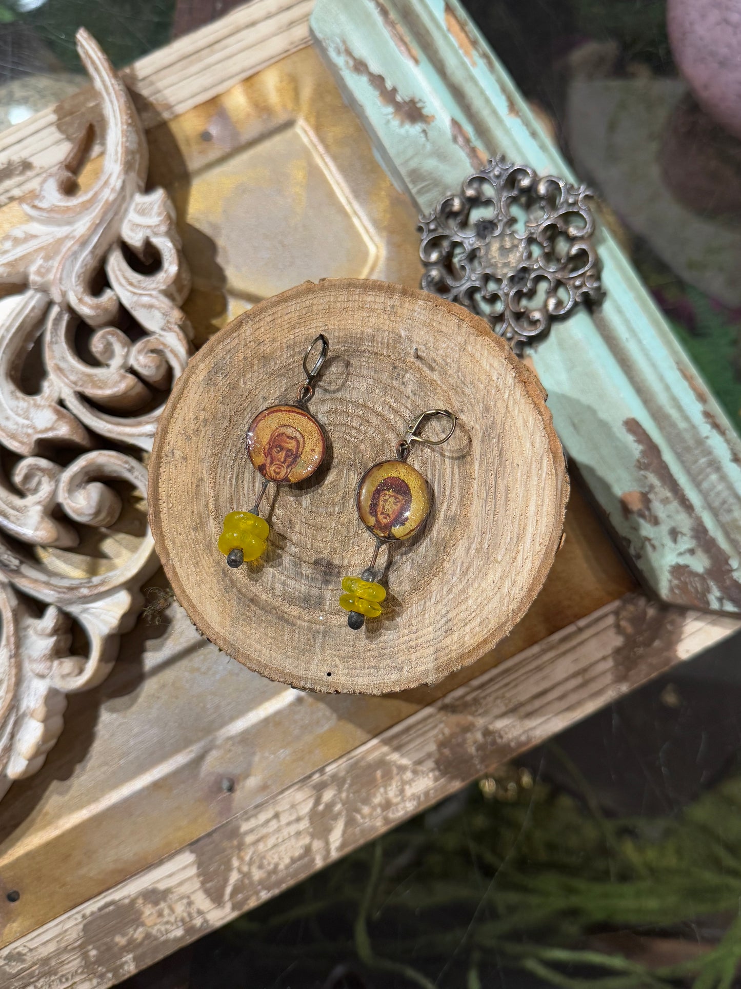 Resin Yellow Earrings*