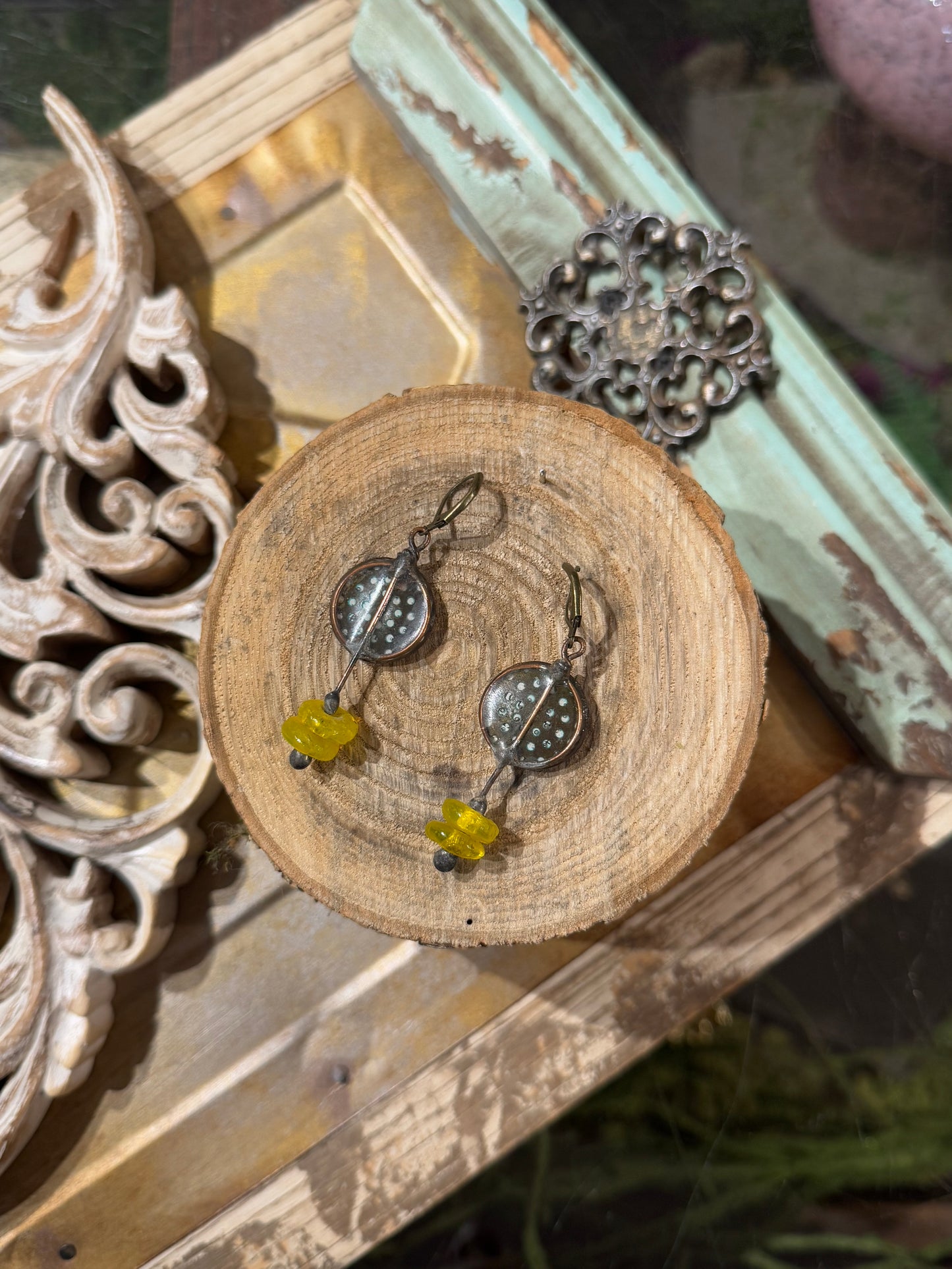 Resin Yellow Earrings*