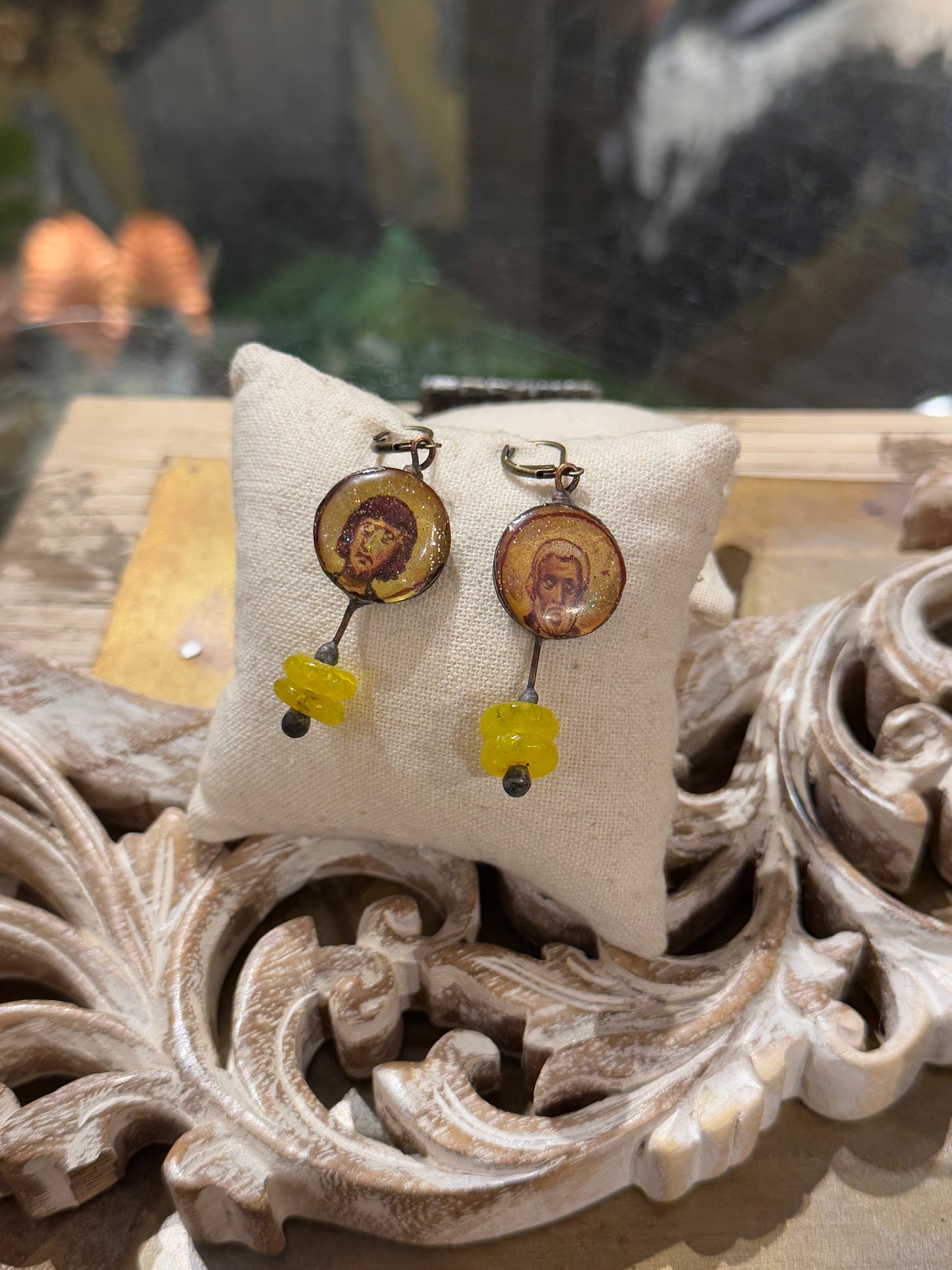 Resin Yellow Earrings*