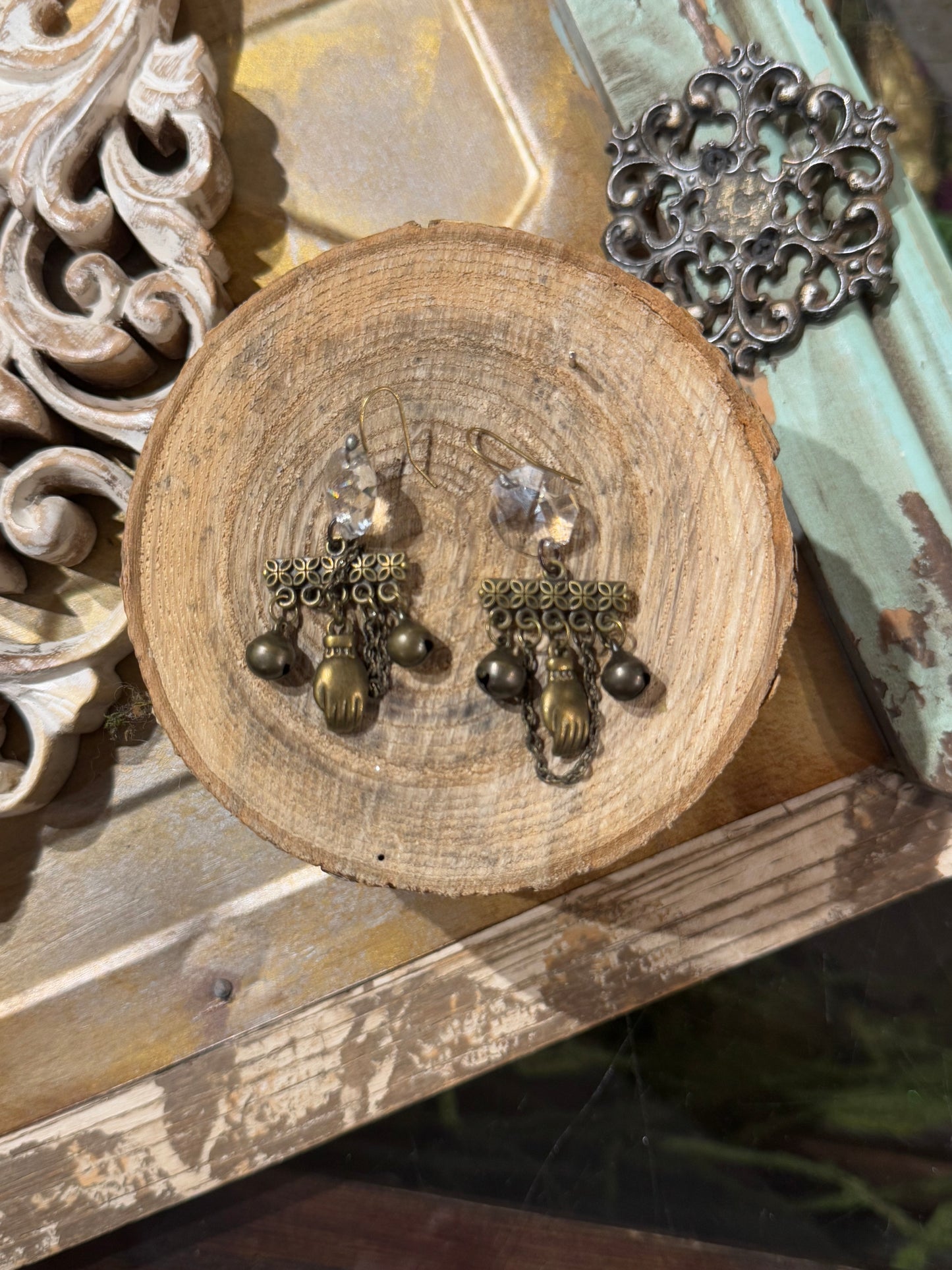 Hamsa/Buddha/Crystal Earrings*
