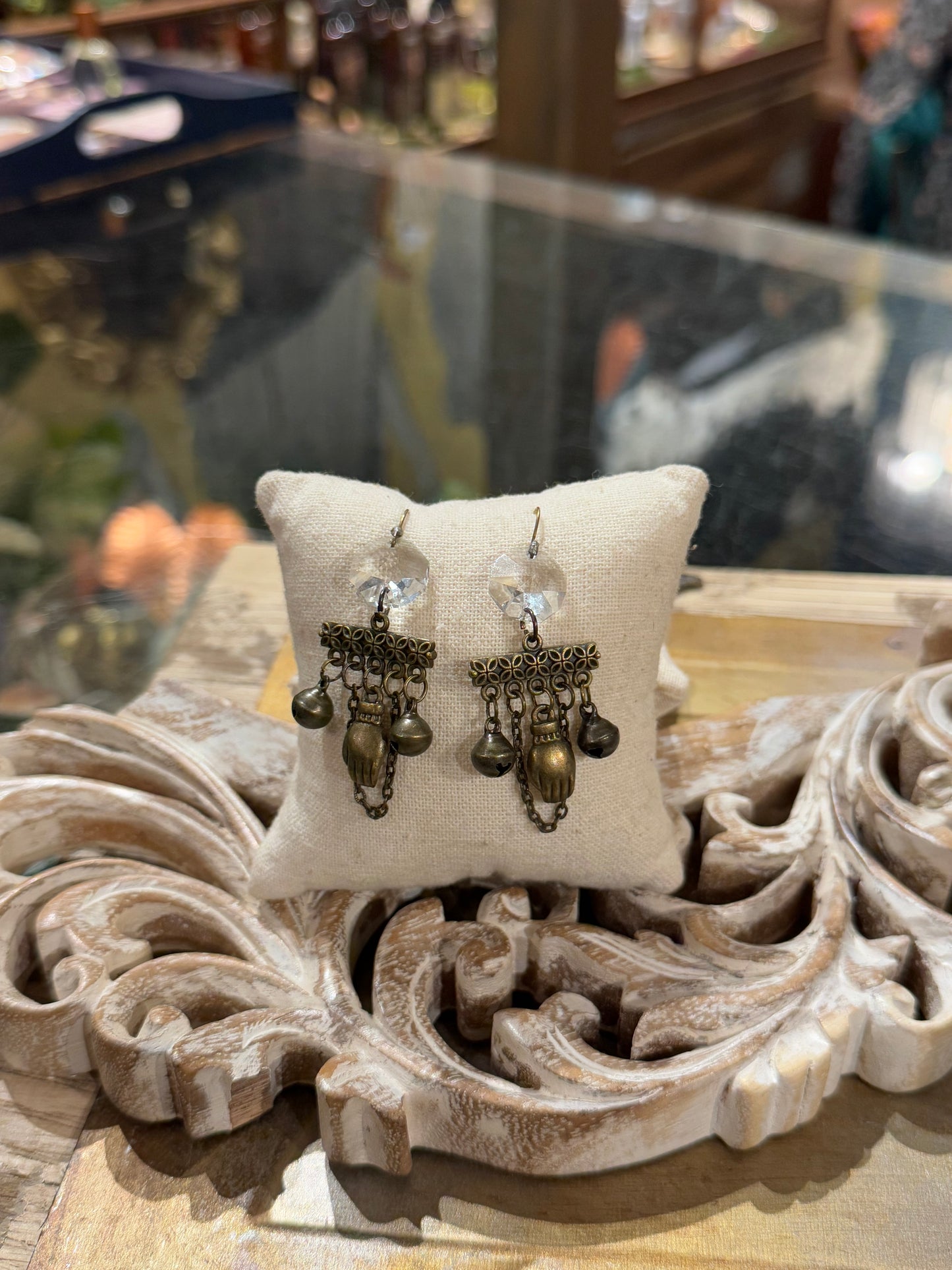 Hamsa/Buddha/Crystal Earrings*