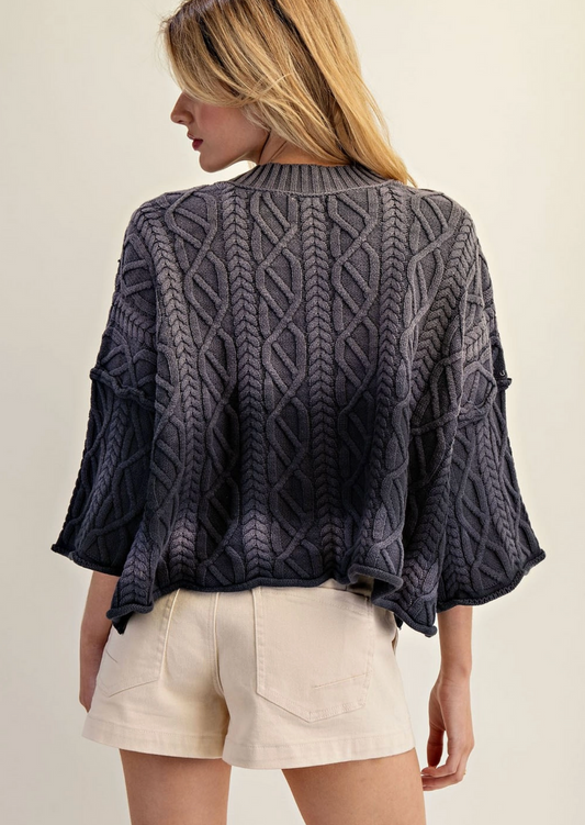 Ombre Cable Knit Sweater