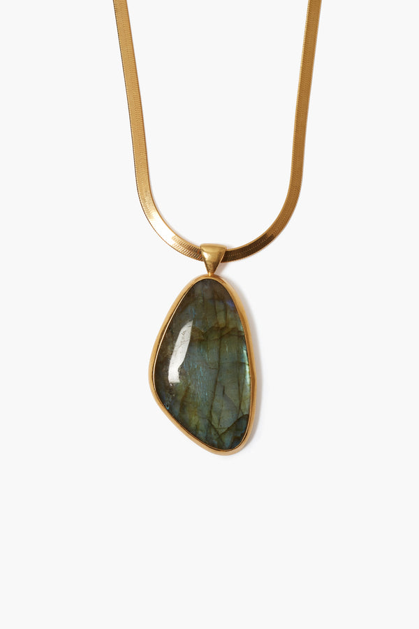 Yasmin Necklace Gold Labradorite - La De Da