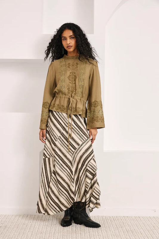 Jirna Embroidered Viscose Blouse