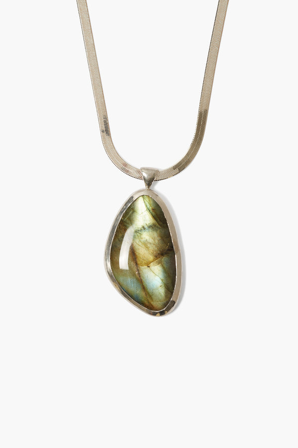 Yasmin Necklace Silver Labradorite - La De Da