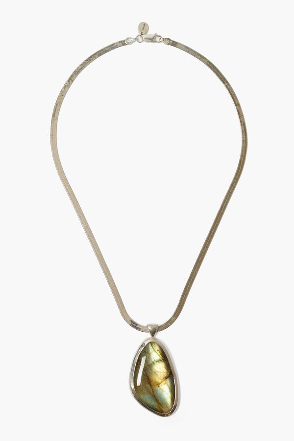 Yasmin Necklace Silver Labradorite - La De Da