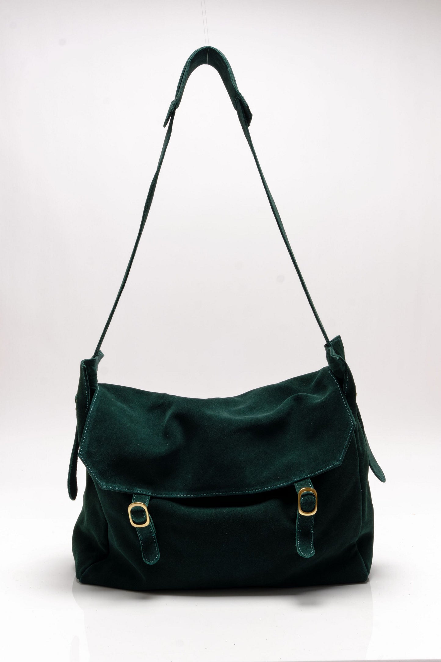 Zahara Suede Messenger Bag - Enchanted Forest - La De Da
