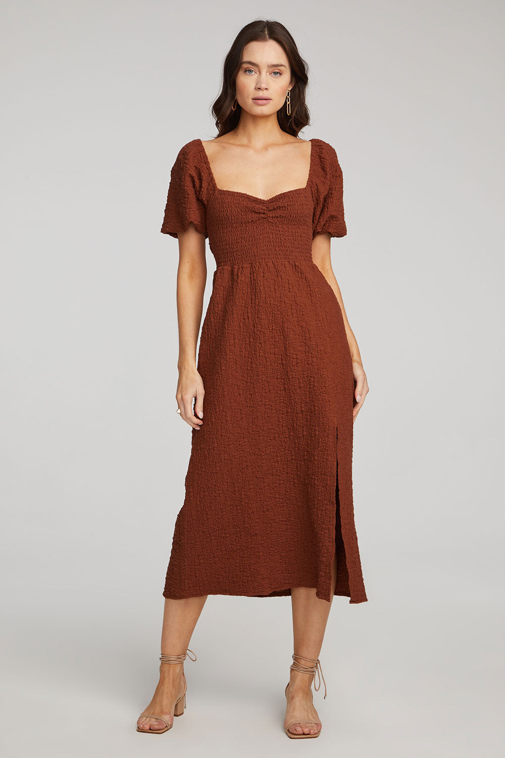 Fulmer Midi Dress-Pecan - La De Da