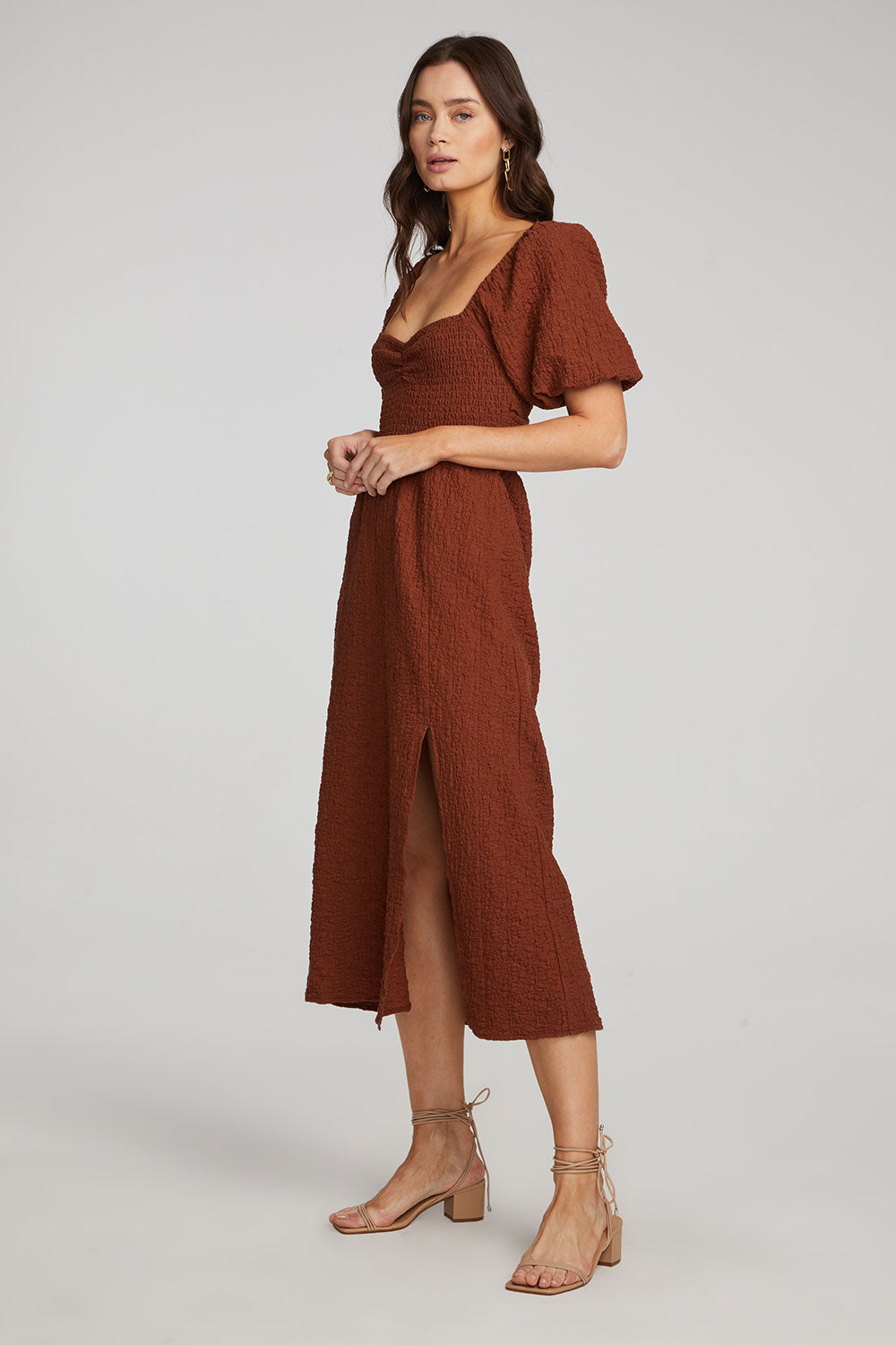 Fulmer Midi Dress-Pecan - La De Da