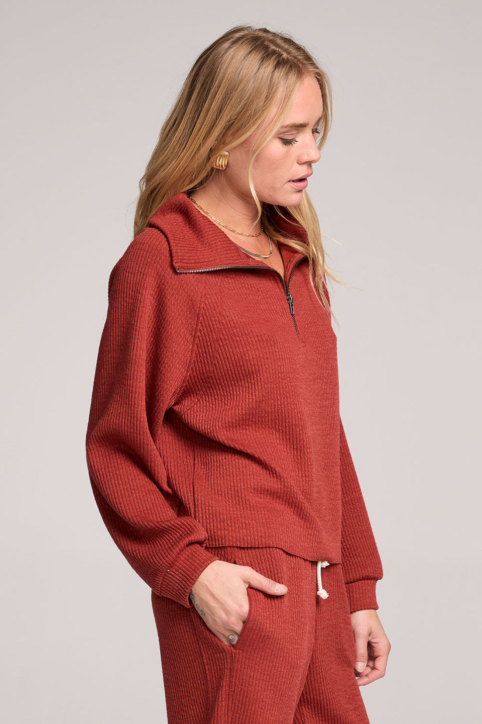 Half Zip Raglan Pullover - Rustic