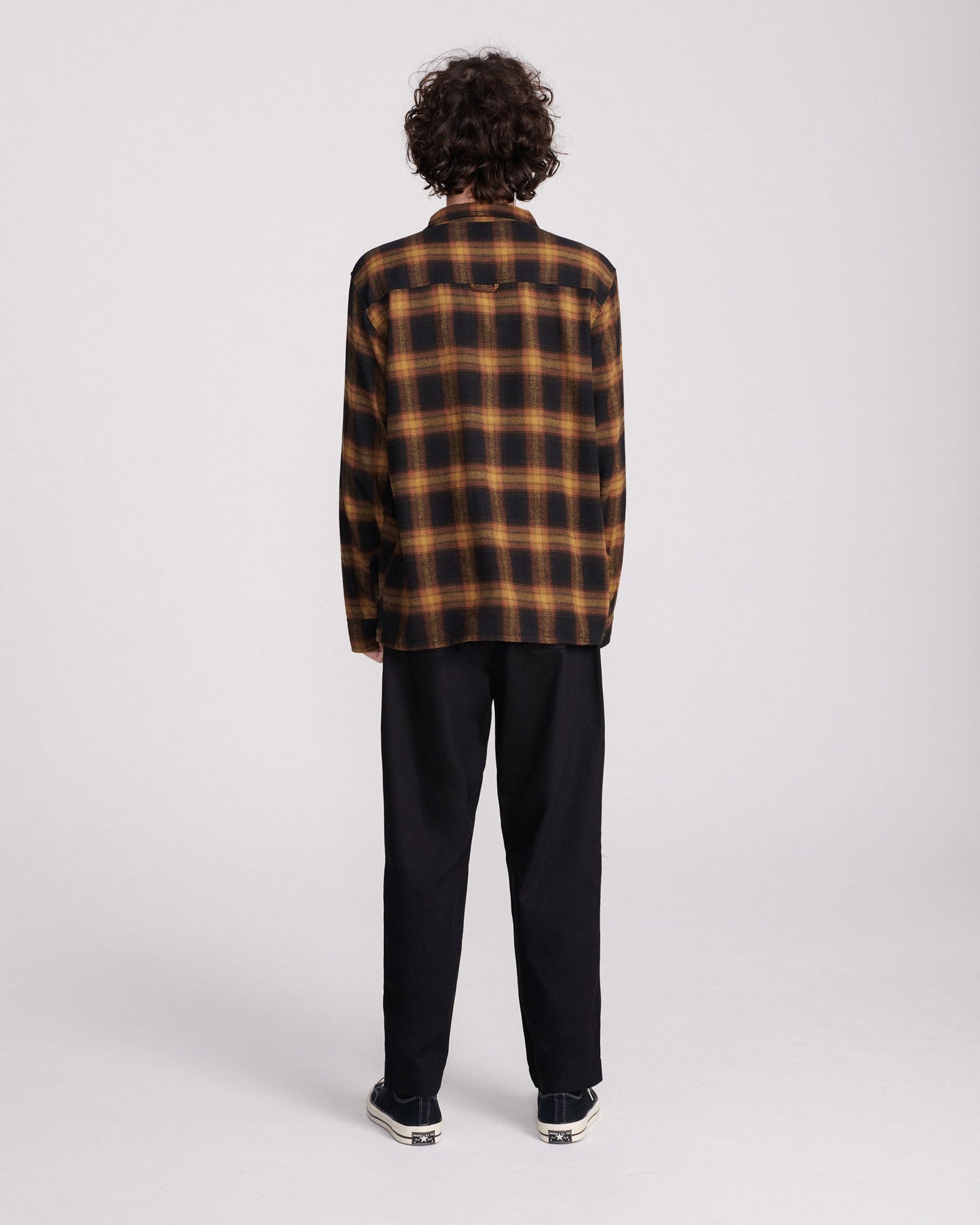 Shin Plaid Button Shirt - Camel - La De Da