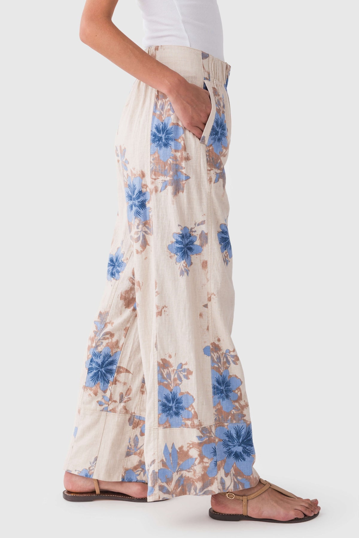 Days End Printed Linen - Ivory Combo Floral