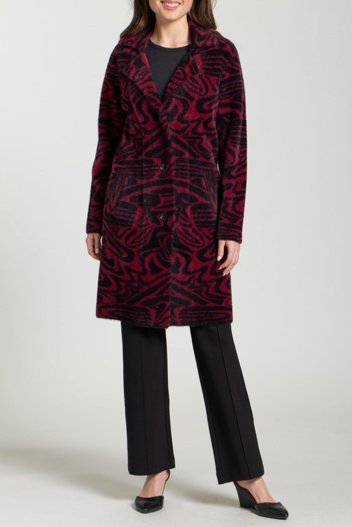 Cozy Coat - Abstract Boysenberry
