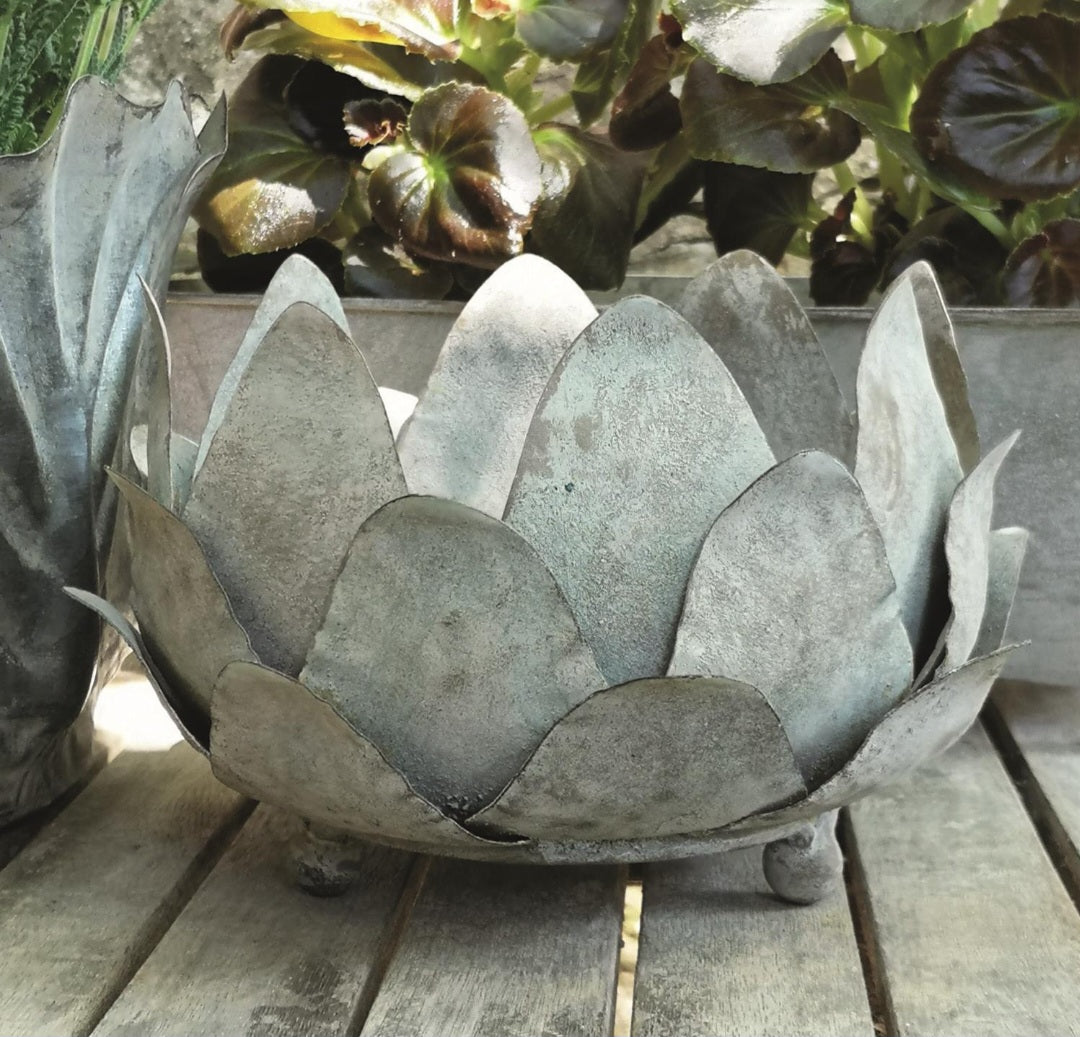 Artichoke Cachepot Metal Decorative Piece - La De Da