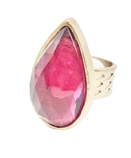 Faceted Rubellite Ring - La De Da