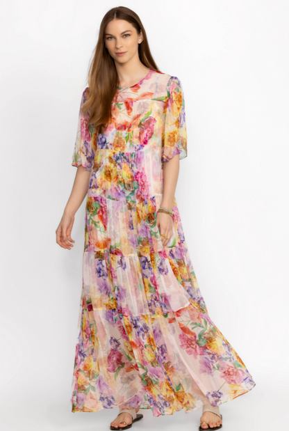 Fionna Silk Maxi Dress